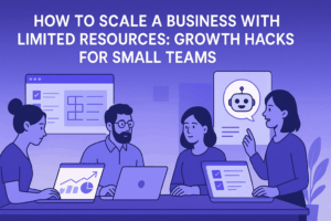 Small team using technology and automation to scale a business with limited resources