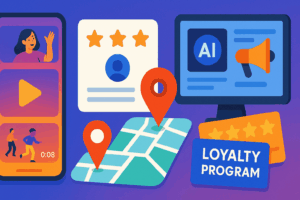 10 Proven Small Business Marketing Strategies for 2025 visual showing a business owner using digital marketing tools.