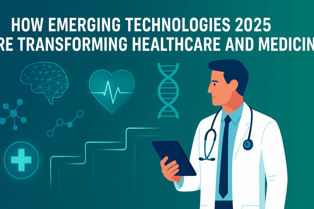 How Emerging Technologies 2025 Are Transforming Healthcare and Medicine – AI doctor assisting patient”