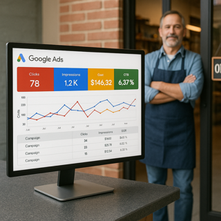 Google Ads campaign delivering high-intent leads for a small local business.