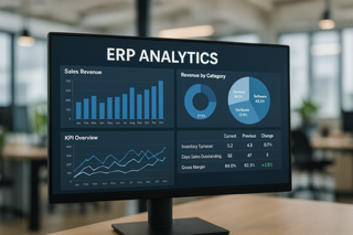 Dashboard view of best ERP for small business