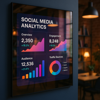 Social media marketing dashboard for small business