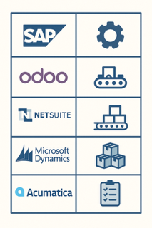 Best ERP software options for small manufacturing business.