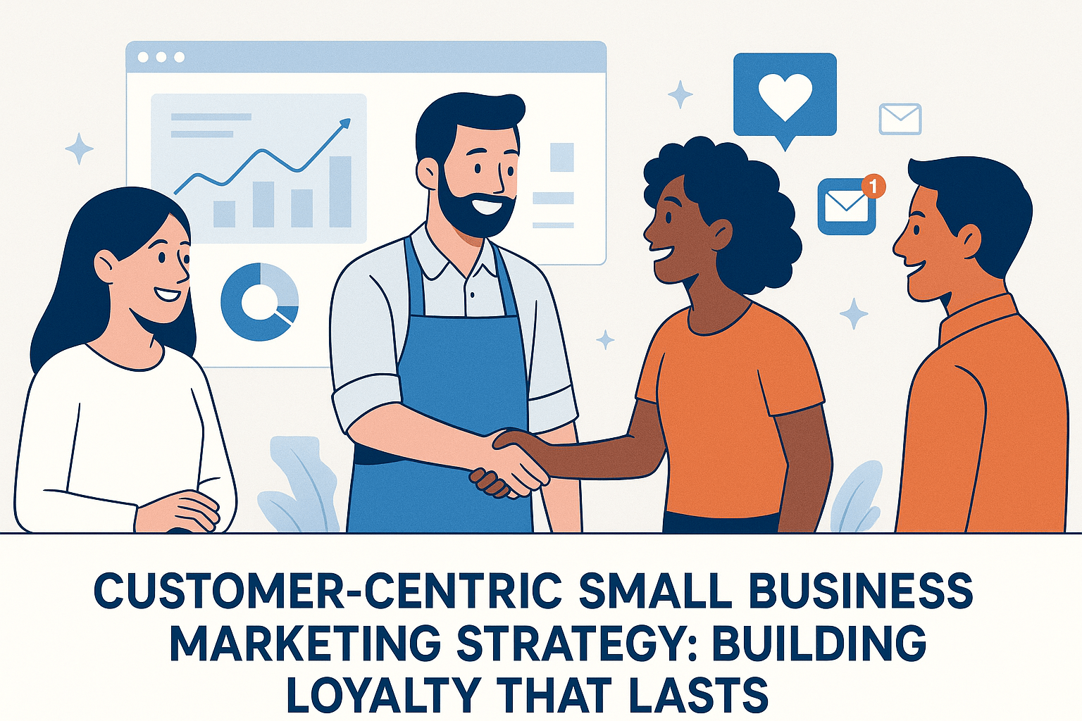 Customer-Centric Small Business Marketing Strategy: Building Loyalty That Lasts – small business owner engaging with customers and building trust through personalized marketing