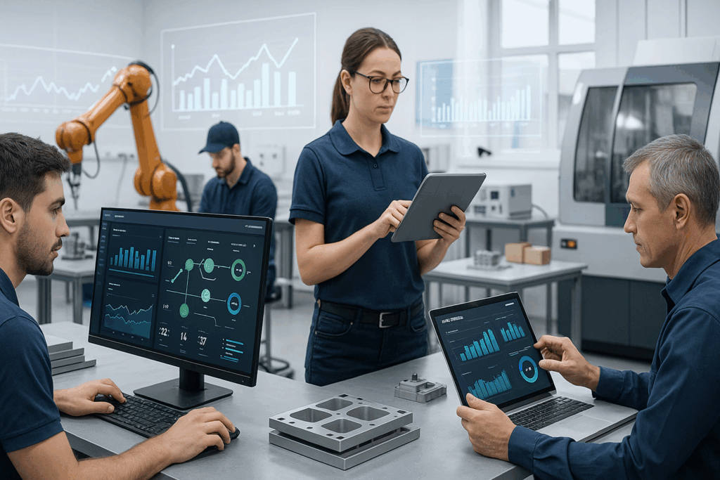“Best Free and Open-Source Manufacturing Software for Small Businesses — digital factory using smart tools for production management.”