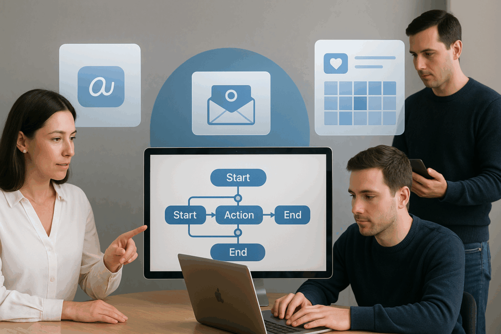 Featured image showing the Best Small Business Marketing Software to Streamline Workflows in 2025 with dashboards, automation tools, and marketing analytics.