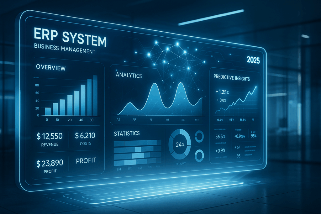 “AI in ERP Solutions 2025: The Future of Intelligent Business Management featured image.”