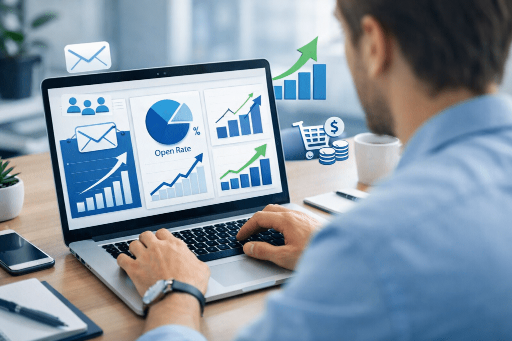 Email Marketing Strategies for Small Businesses: How to Build Lists, Increase Opens, and Drive Sales with email analytics and growth charts