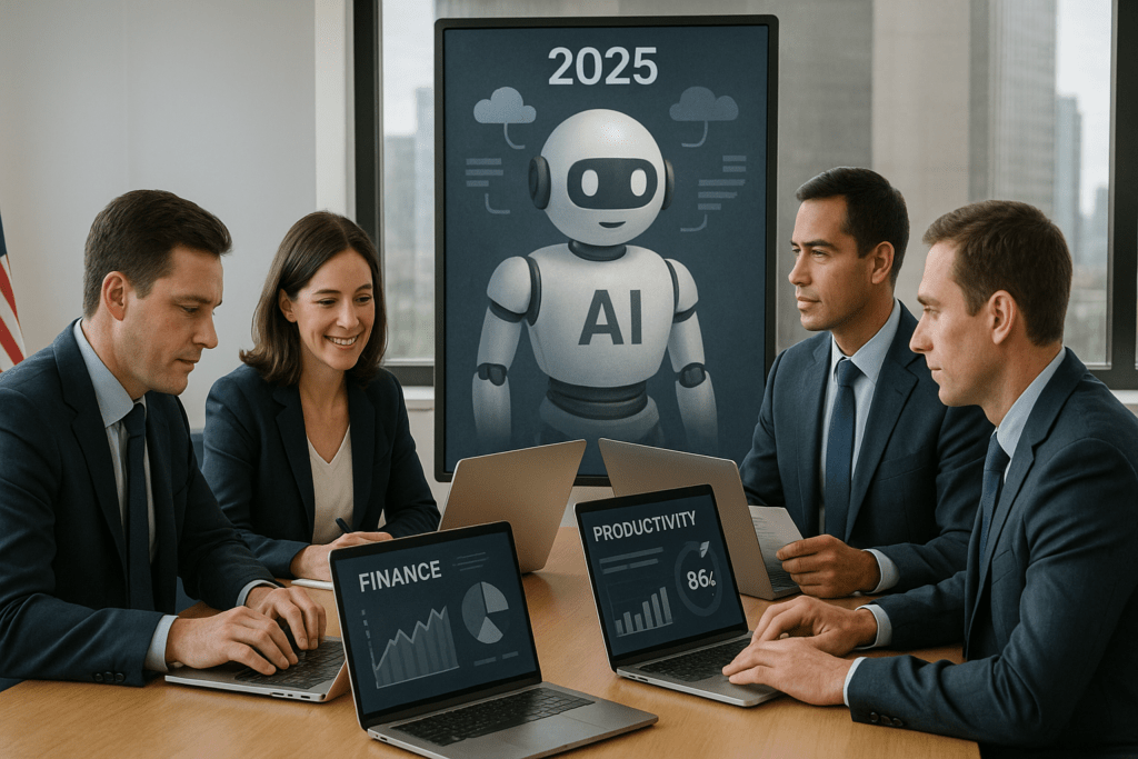 How to Use AI Automation Tools to Boost Small Business Efficiency in 2025 – small business using AI automation for operations, marketing, and finance