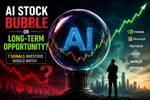AI stock bubble image showing 7 investor signals for market analysis