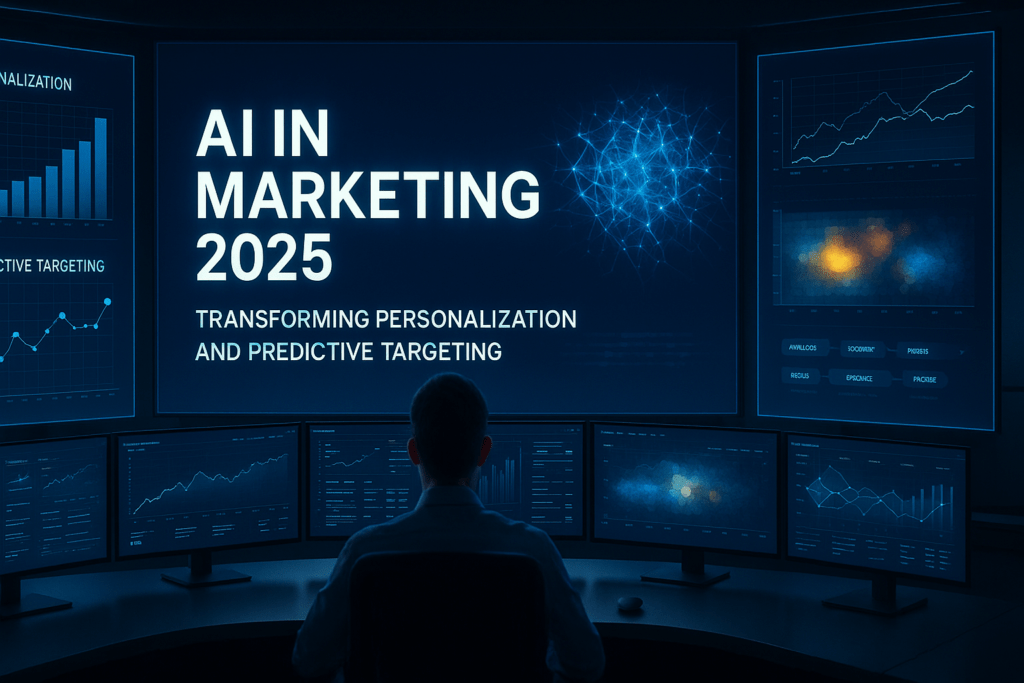 “AI in Marketing 2025: Transforming Personalization and Predictive Targeting featured image illustration.”
