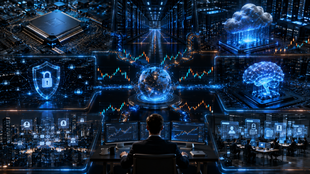 Diversification across technology sector stocks including semiconductors, cloud infrastructure, AI, cybersecurity, and enterprise software.