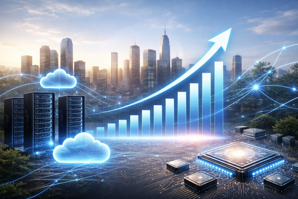 best tech stocks to buy in 2026 AI cloud computing growth chart