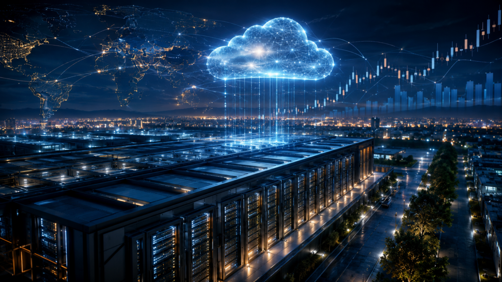 Best Tech Stocks to Buy in 2026 highlighting cloud computing leaders, data centers, and global cloud infrastructure.