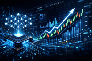 best AI tech stocks to invest in 2026 stock market growth with artificial intelligence visualization