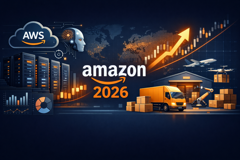 Amazon stock analysis 2026 showing AWS growth, AI expansion, and valuation trends