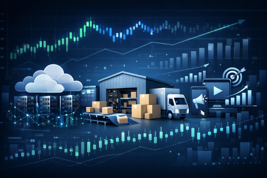Amazon stock analysis 2026 showing AWS growth, e-commerce operations, and NASDAQ AMZN financial trends