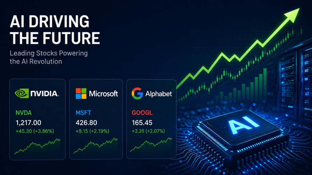 Comparison of best AI tech stocks to invest in 2026 by growth and valuation