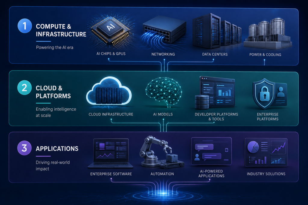 Best AI tech stocks to invest in 2026 across compute, cloud platforms and AI applications