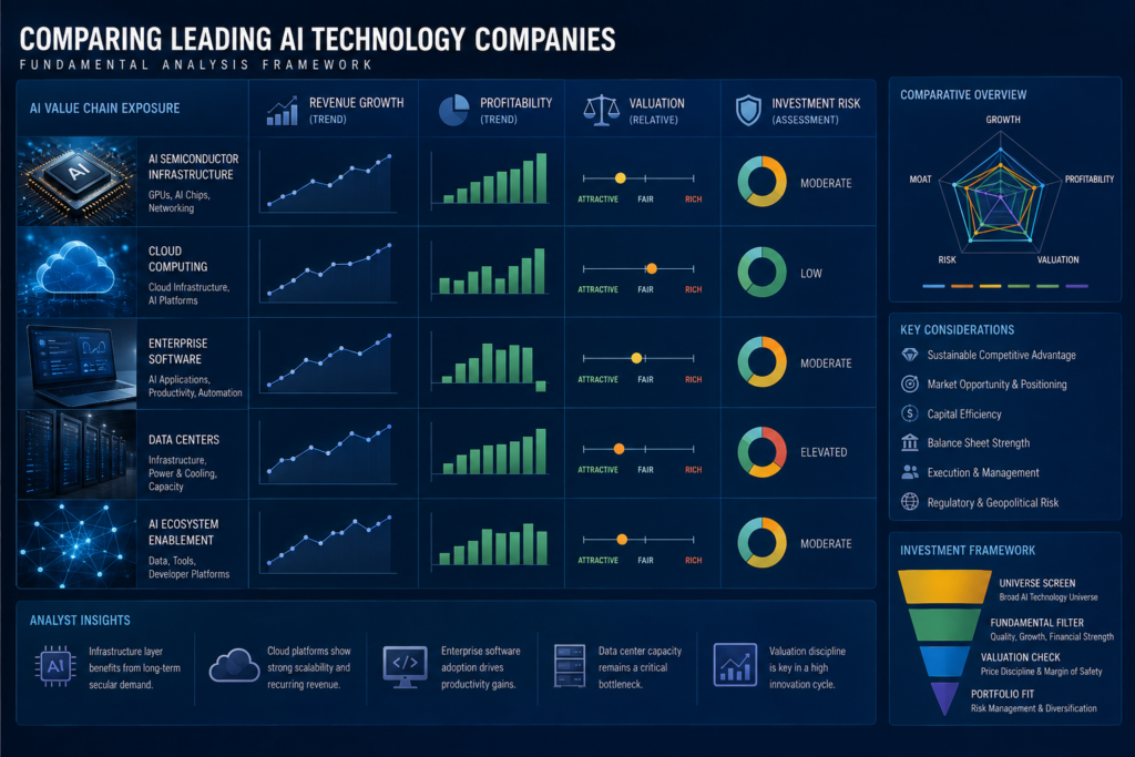 Comparing the best AI tech stocks to invest in 2026 by growth, valuation and investment risk