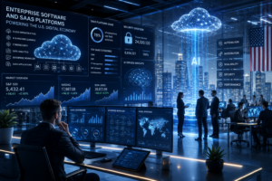 Enterprise software and SaaS platforms powering AI-driven business operations and cloud technology infrastructure in the US market.
