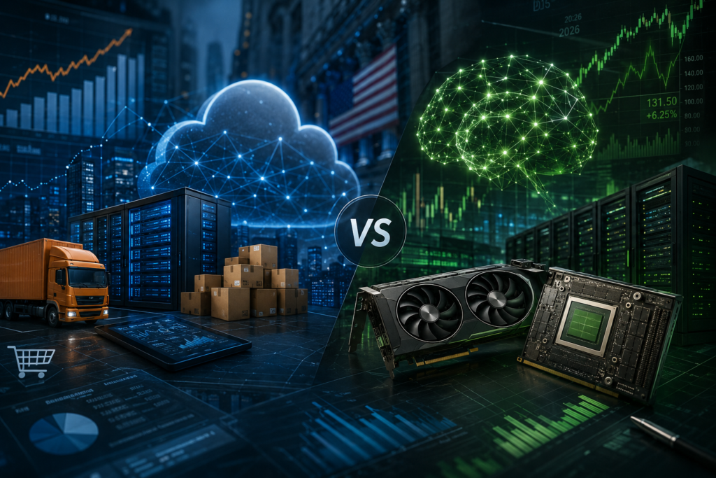 Amazon vs Nvidia stock comparison in 2026 across AI, cloud computing and semiconductor growth