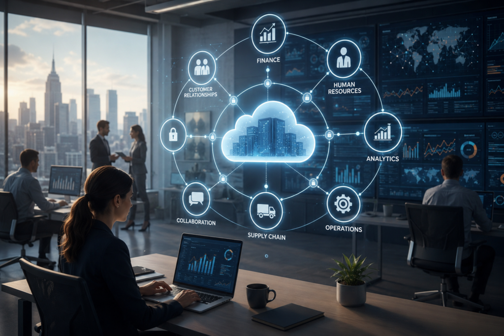 Enterprise Software platform connecting business operations, analytics, finance and cloud infrastructure