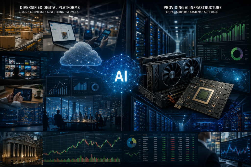 Amazon and Nvidia AI infrastructure comparison including cloud data centers and GPU computing