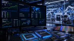 Best semiconductor tech stocks to buy in 2026 shown with AI chips and semiconductor stock market charts