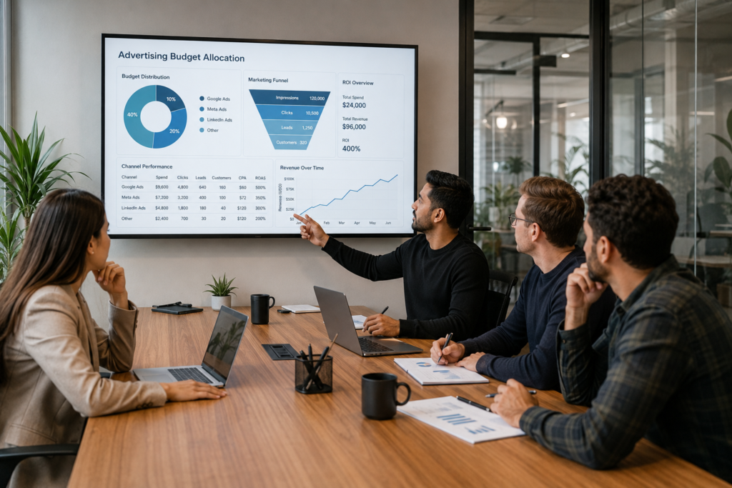 Startup Advertising and Social Media budget planning and marketing performance analysis