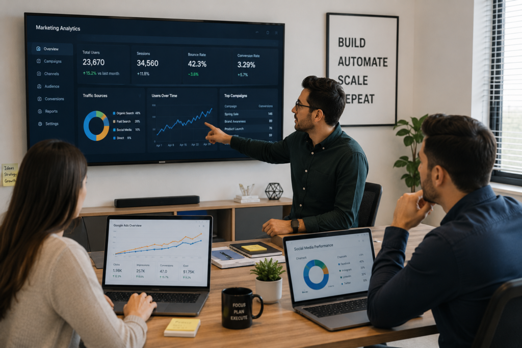 Lean startup team working efficiently to scale a startup without burning cash.