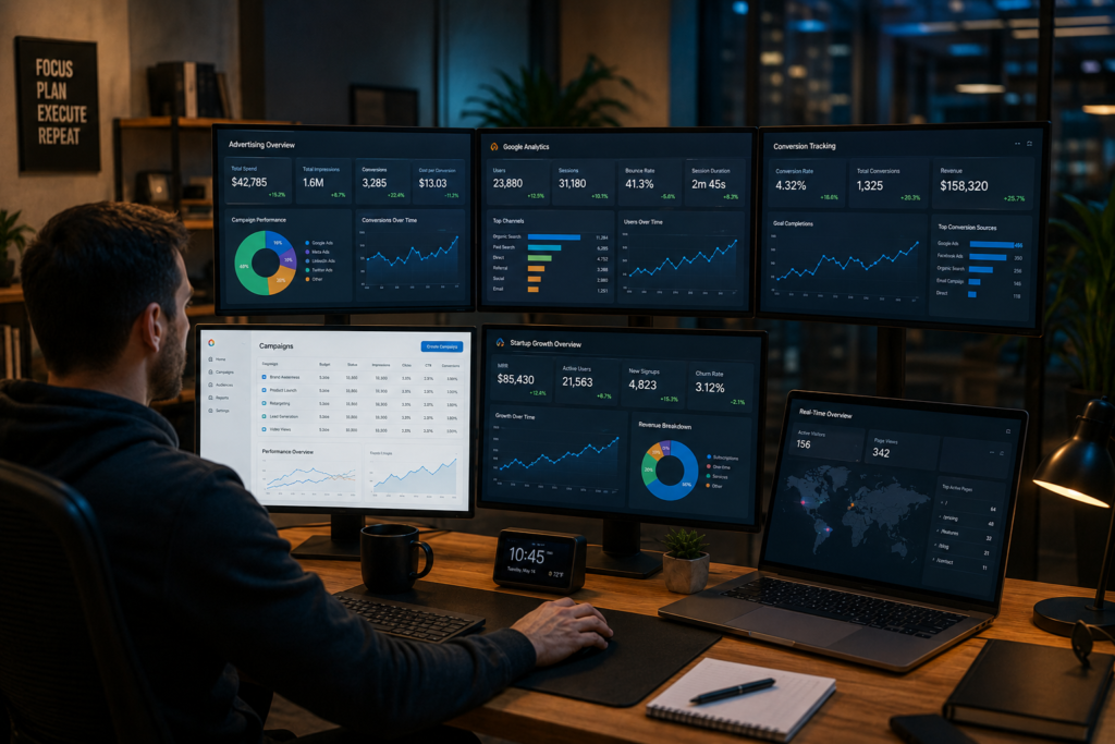 Startup Advertising and Social Media performance tracking using marketing analytics