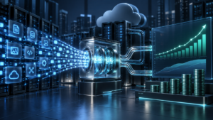 Usage-based SaaS pricing connecting cloud consumption, metered software activity and revenue growth.”