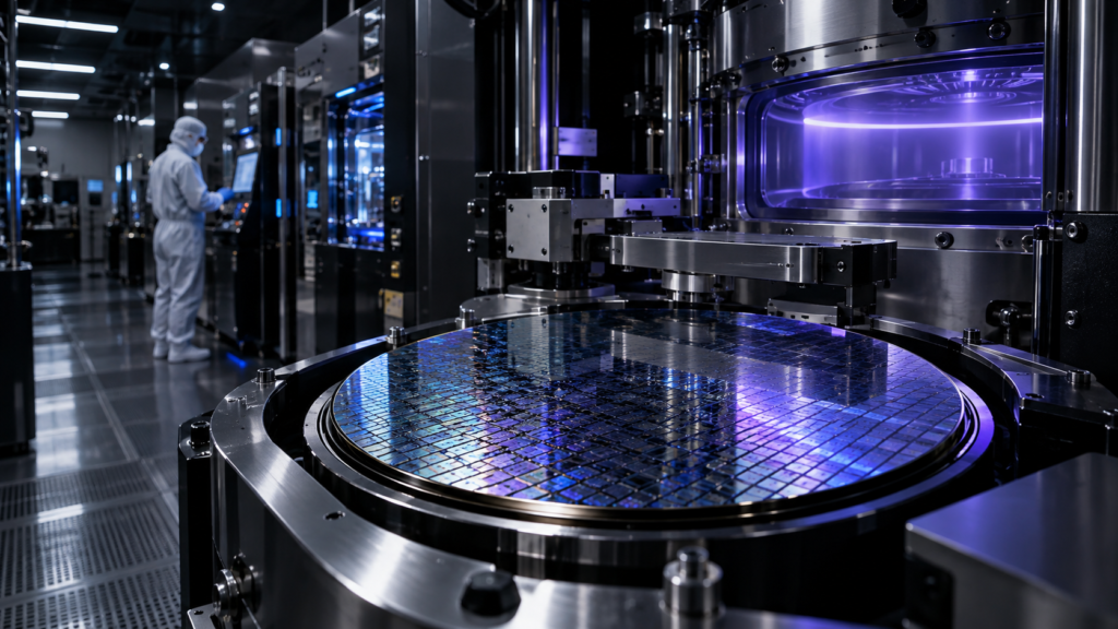 Lam Research Corporation semiconductor wafer-processing equipment used for advanced chip manufacturing and fabrication.