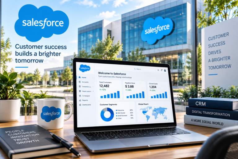 Salesforce cloud CRM technology and enterprise customer relationship management platform
