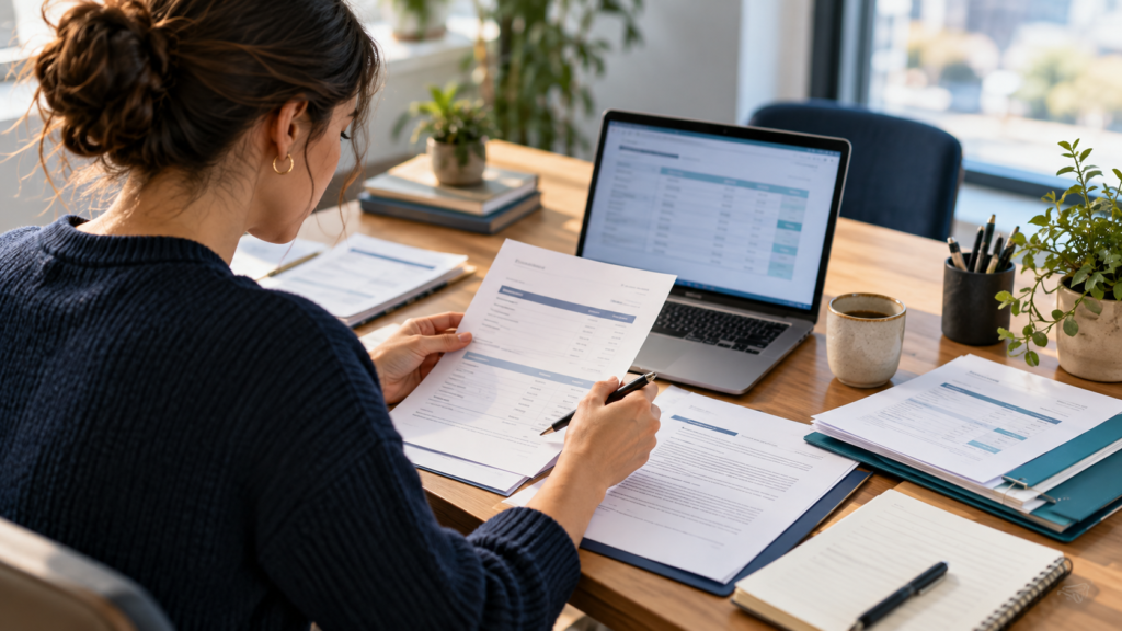 Customer success team reviews a software account with a client by video call.